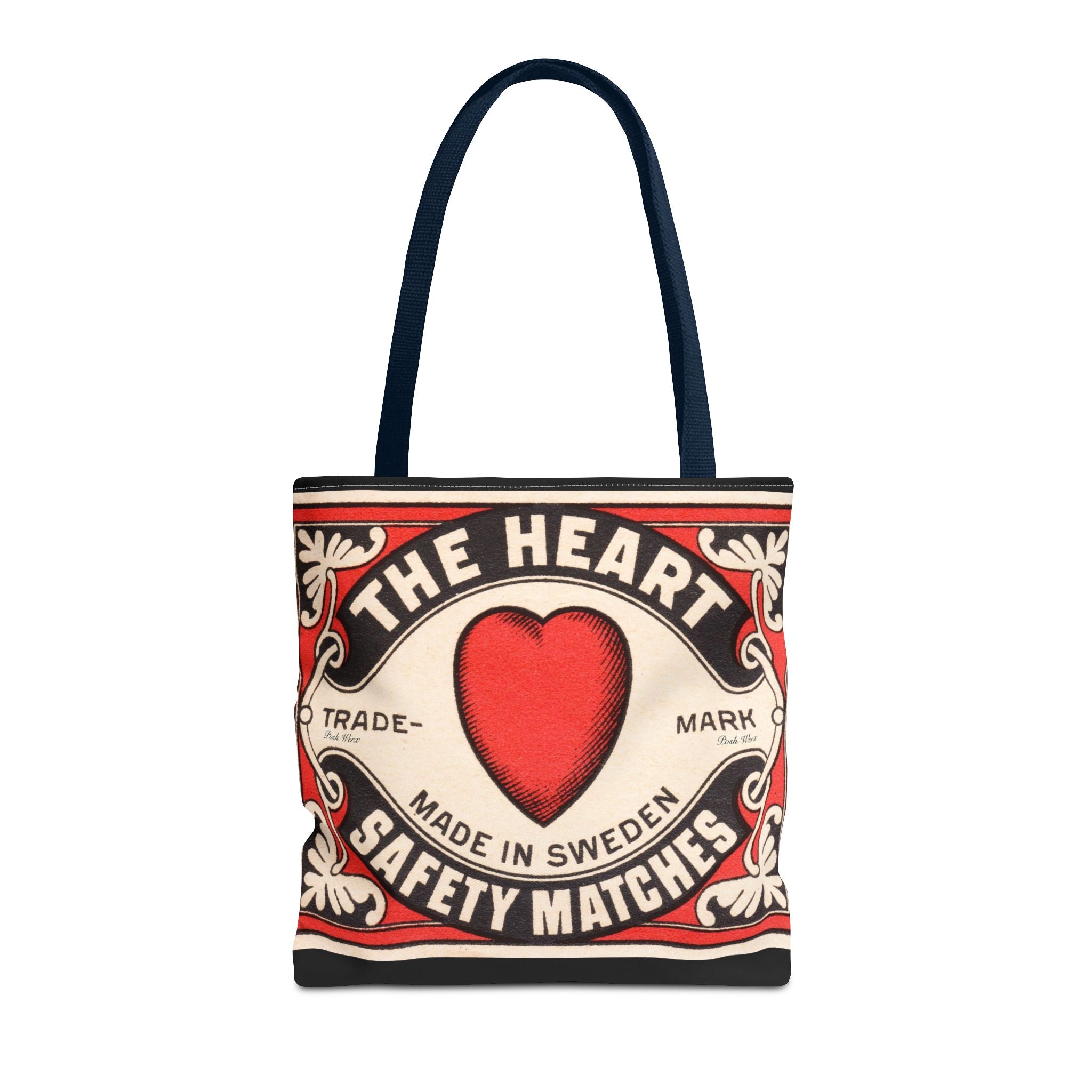 The Heart Safety Match Tote Bag (3 sizes, multiple handle colors)