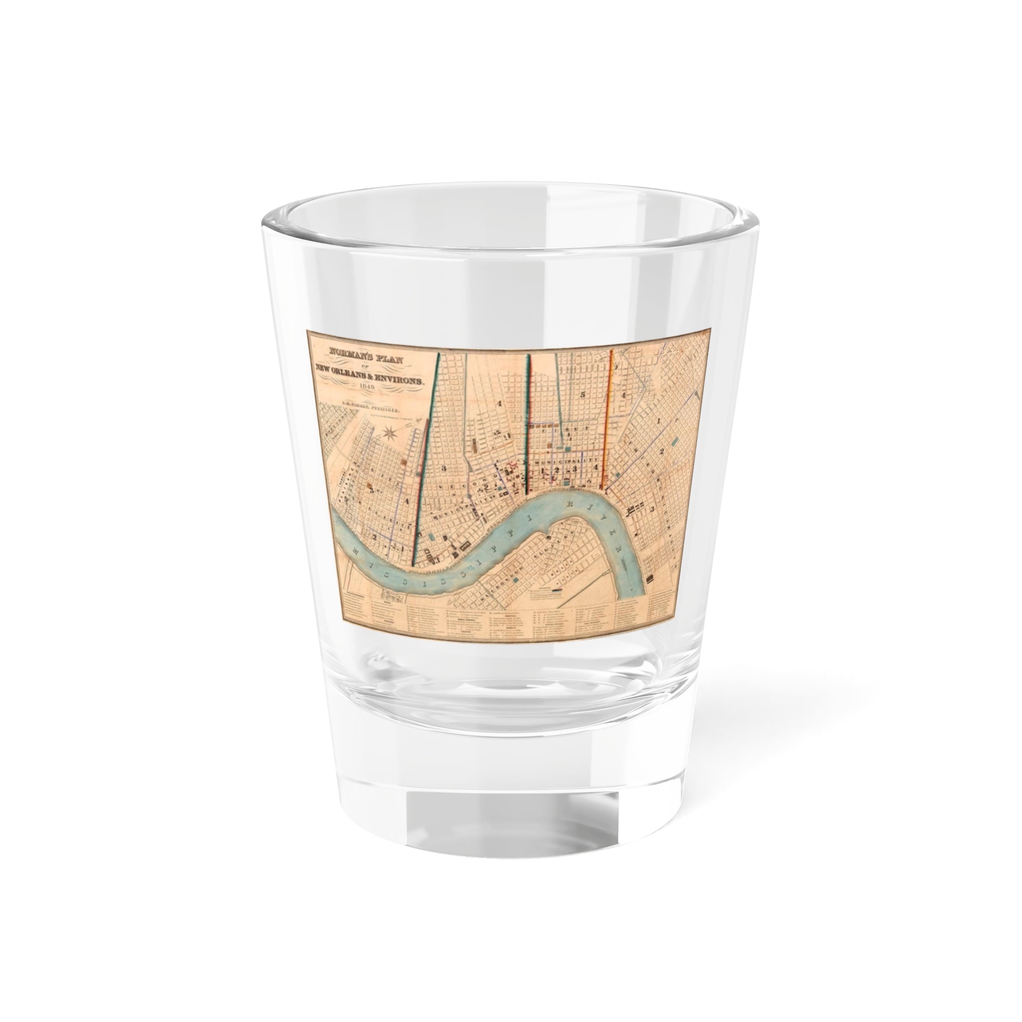 New Orleans French Quarter Shot Glass, 1.5oz Barware