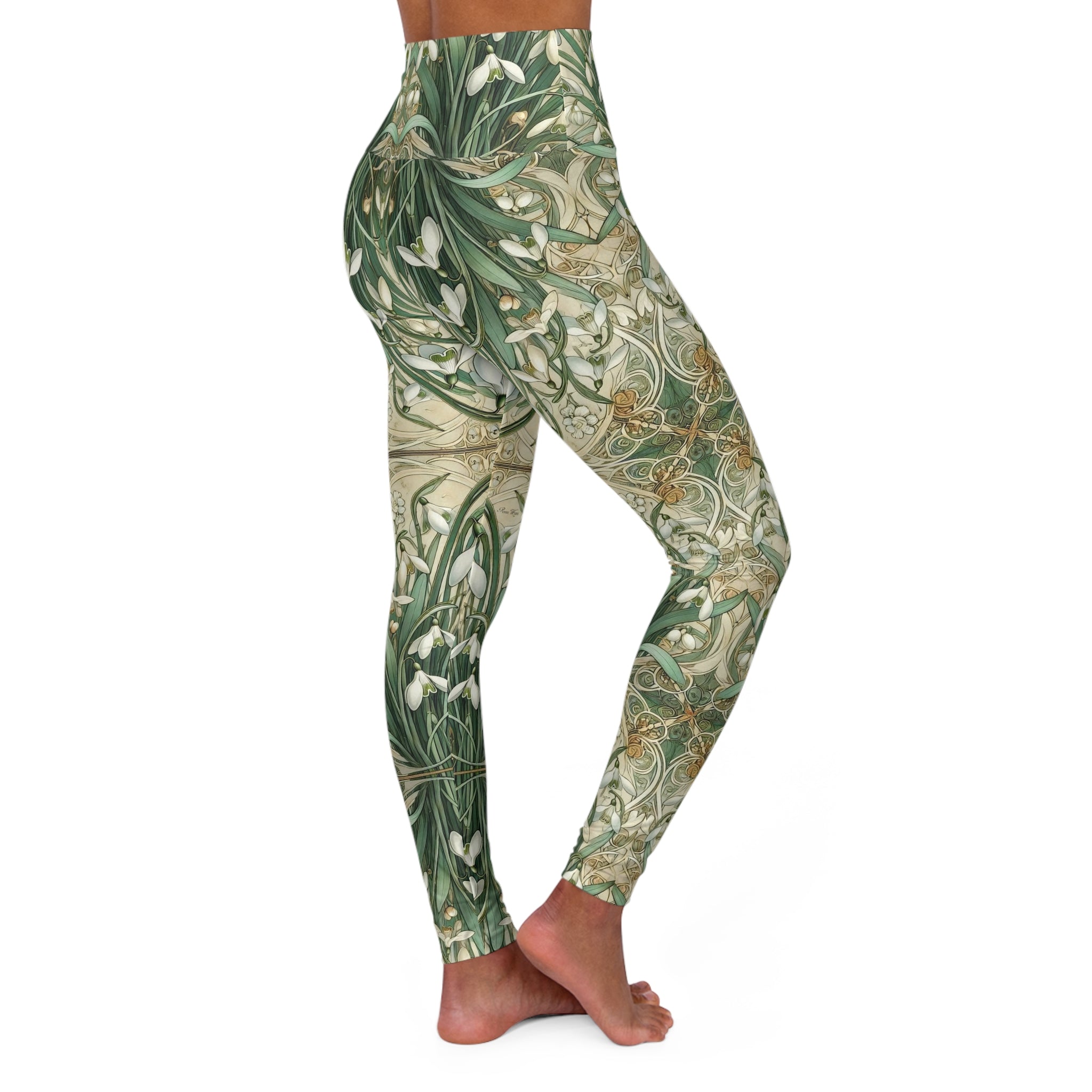 Nouveau Snow Flower High Waisted Yoga Leggings / Bottoms  (6 sizes)