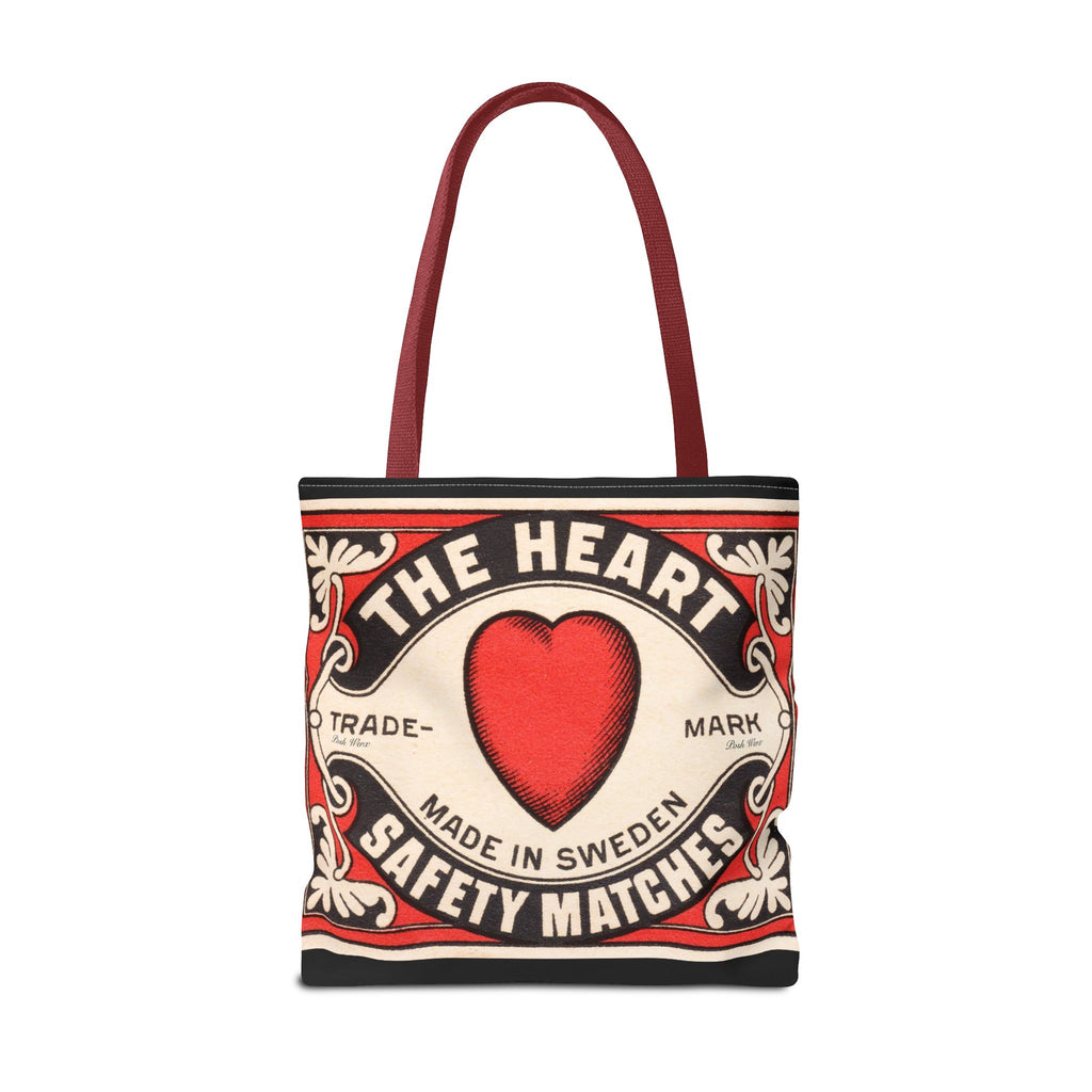 The Heart Safety Match Tote Bag (3 sizes, multiple handle colors)