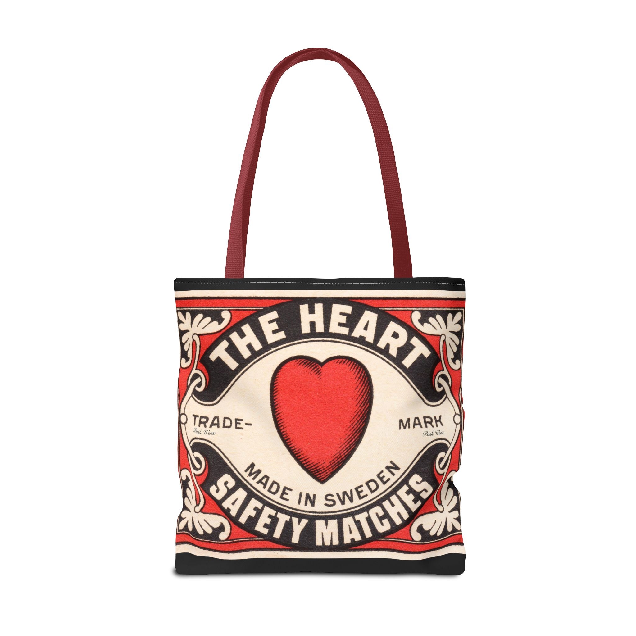 The Heart Safety Match Tote Bag (3 sizes, multiple handle colors)