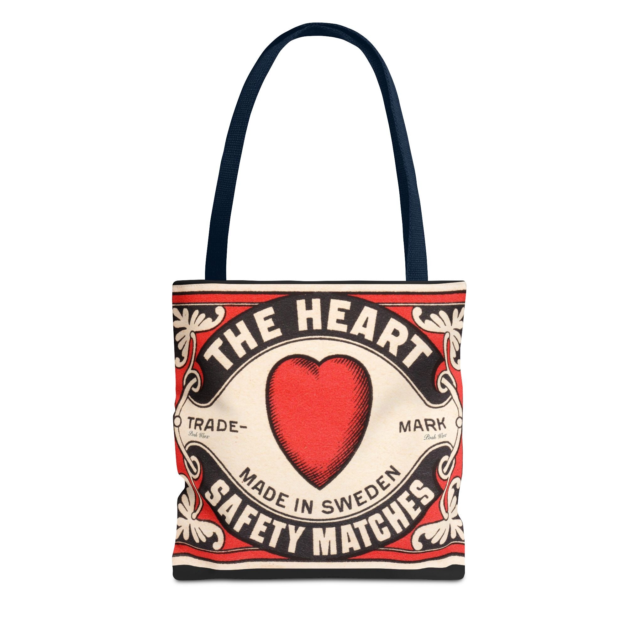 The Heart Safety Match Tote Bag (3 sizes, multiple handle colors)