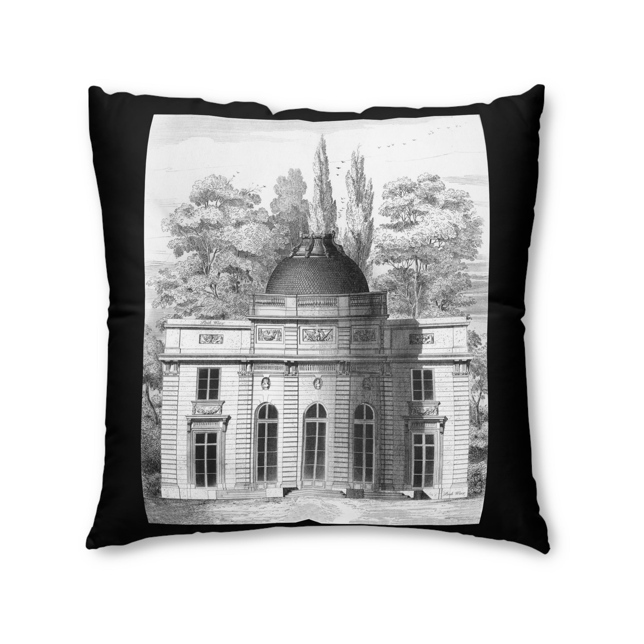 French Chateau v.2 Tufted Floor Pillows, Square (2 variants)