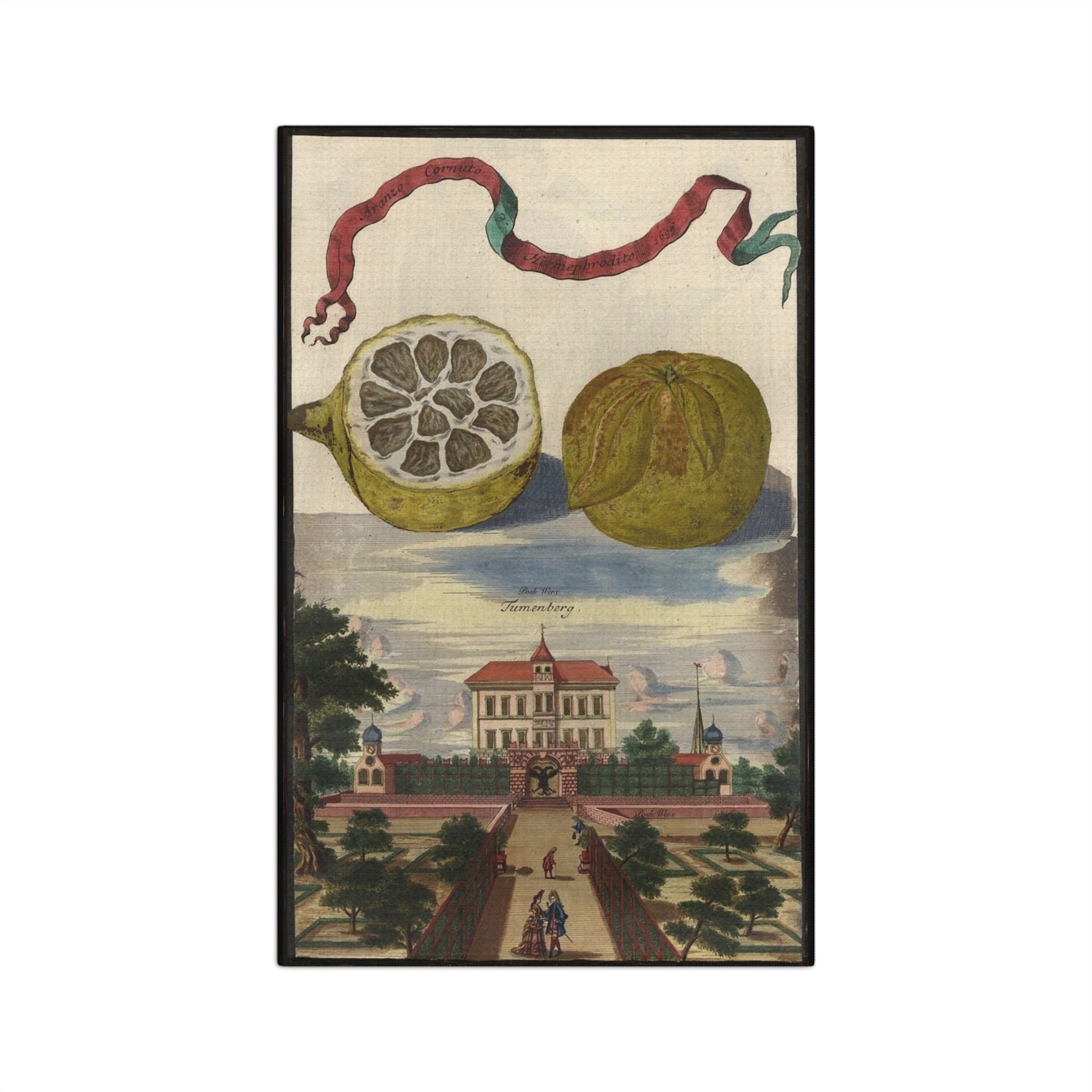 Lemon Farm w Formal Gardens Microfiber Kitchen Tea Towel