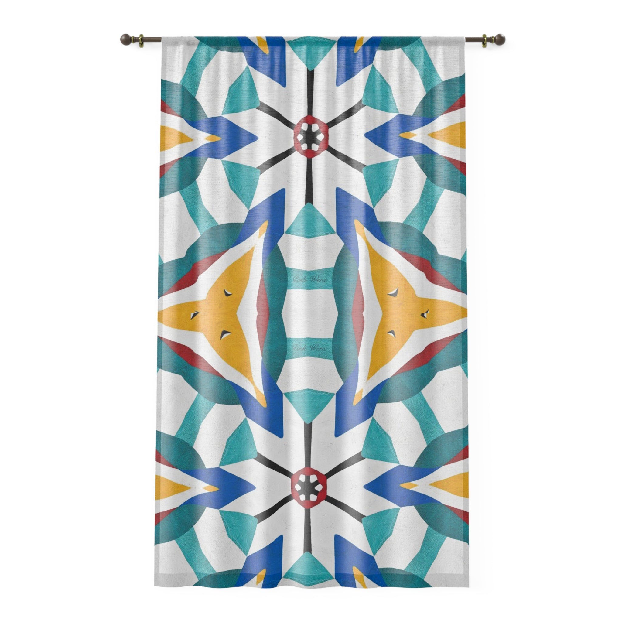 Bold Modern Painting Window Curtain