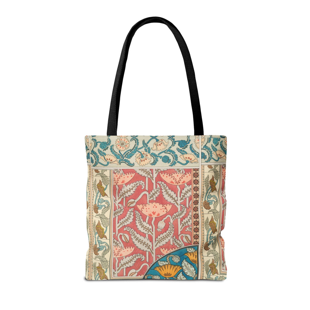 Deco Poppies Tote Bag (3 sizes, 5 handle colors to choose from)