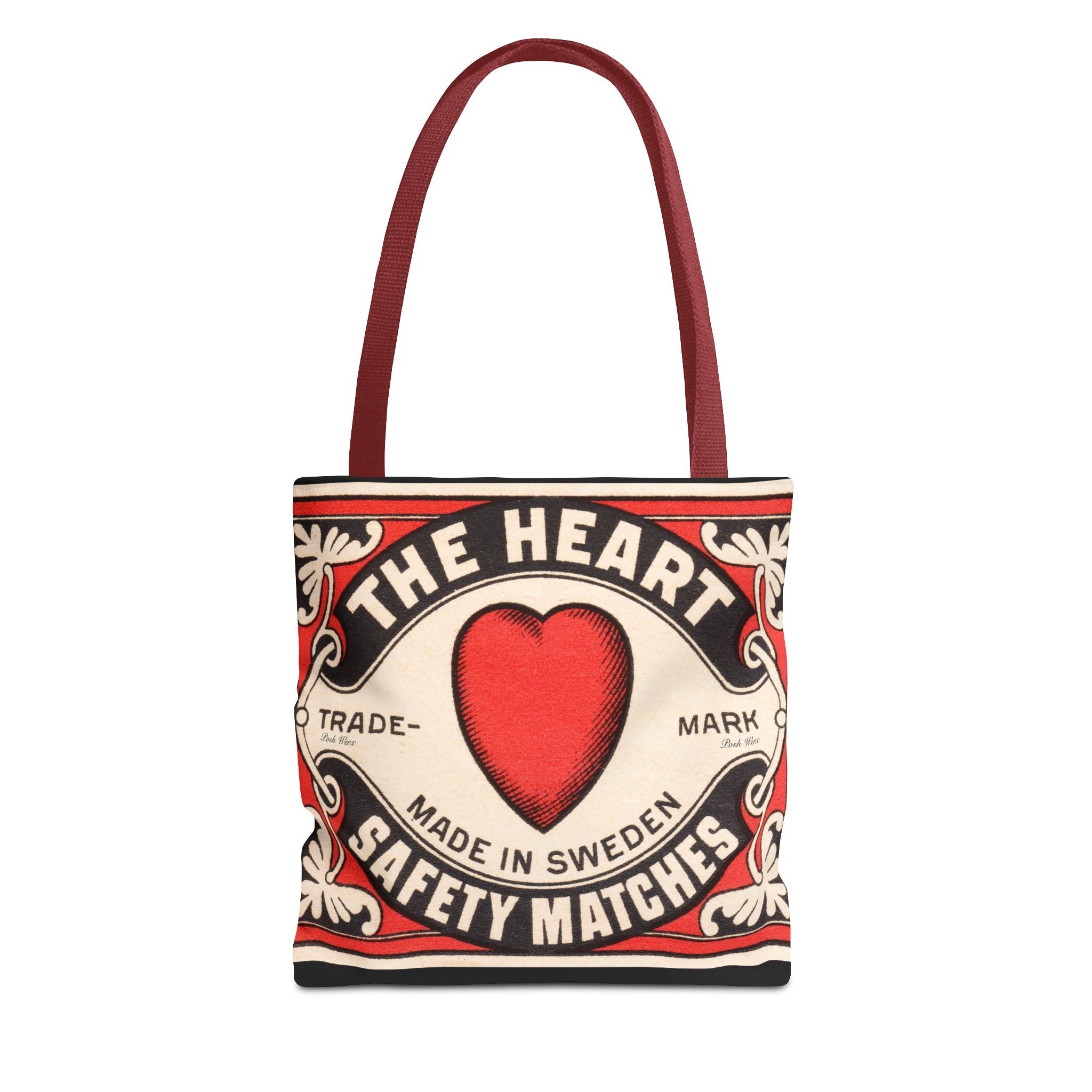 The Heart Safety Match Tote Bag (3 sizes, multiple handle colors)