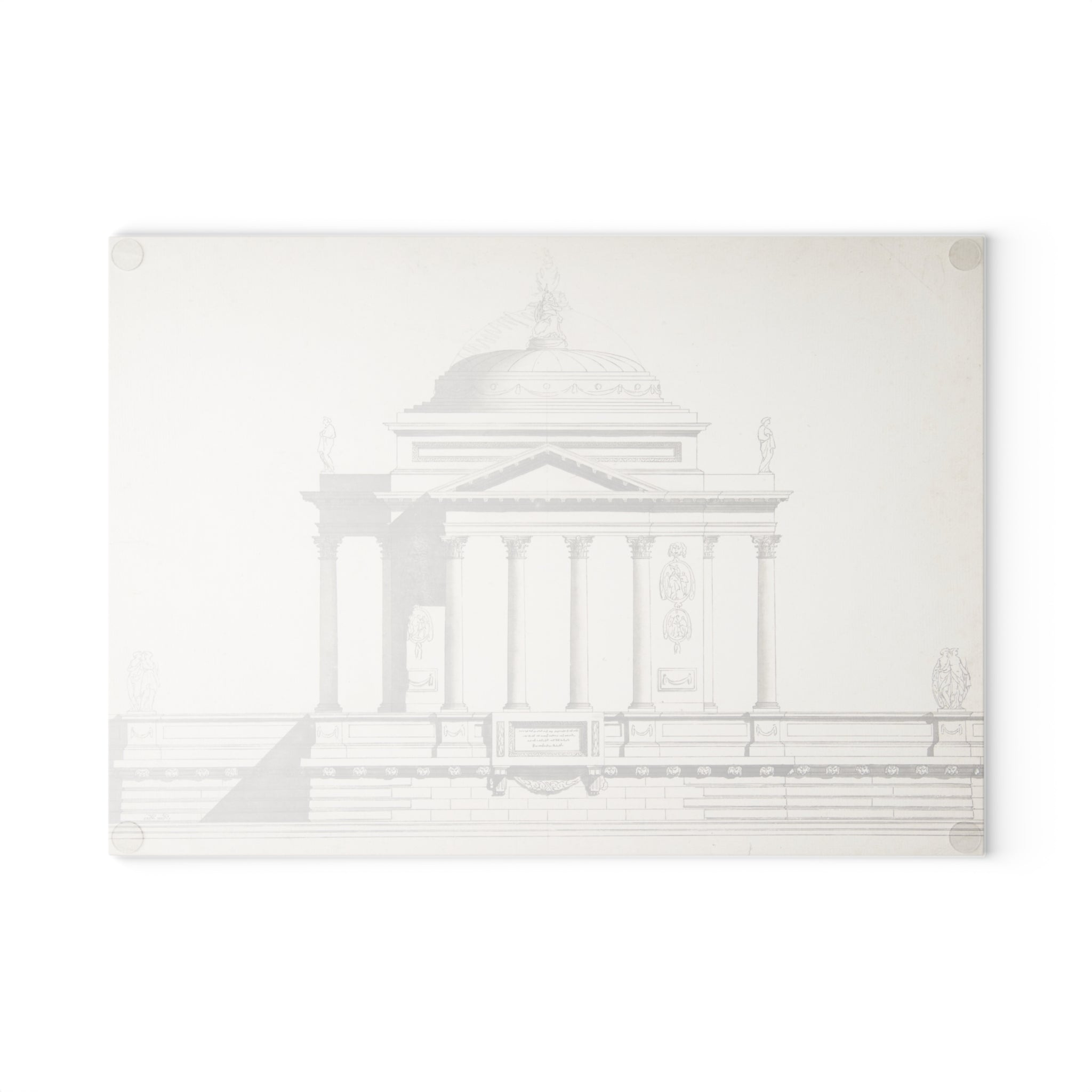Elegant Architectural Glass Cutting Board v.2 Kitchen Decor / Barware (2 sizes)