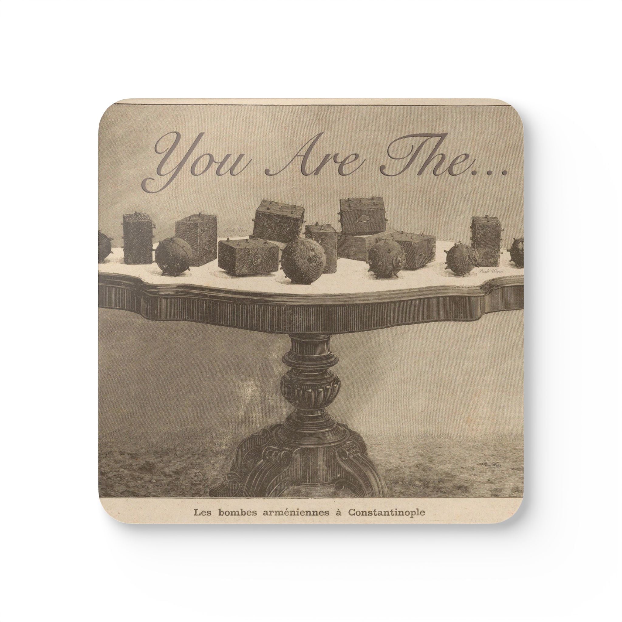 You Are The B0mb Corkwood Coaster Set of 4 Barware / Kitchen / Table Scape / Office